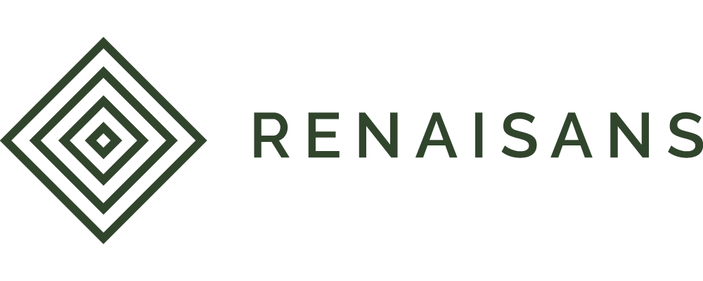 Logo with the word 'RENAI' in dark green letters on a white background.