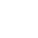 Abstract white emblem resembling a stylized figure with petals.