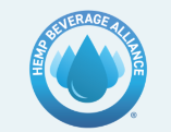 Logo of Hemp Beverage Alliance with blue water droplets.